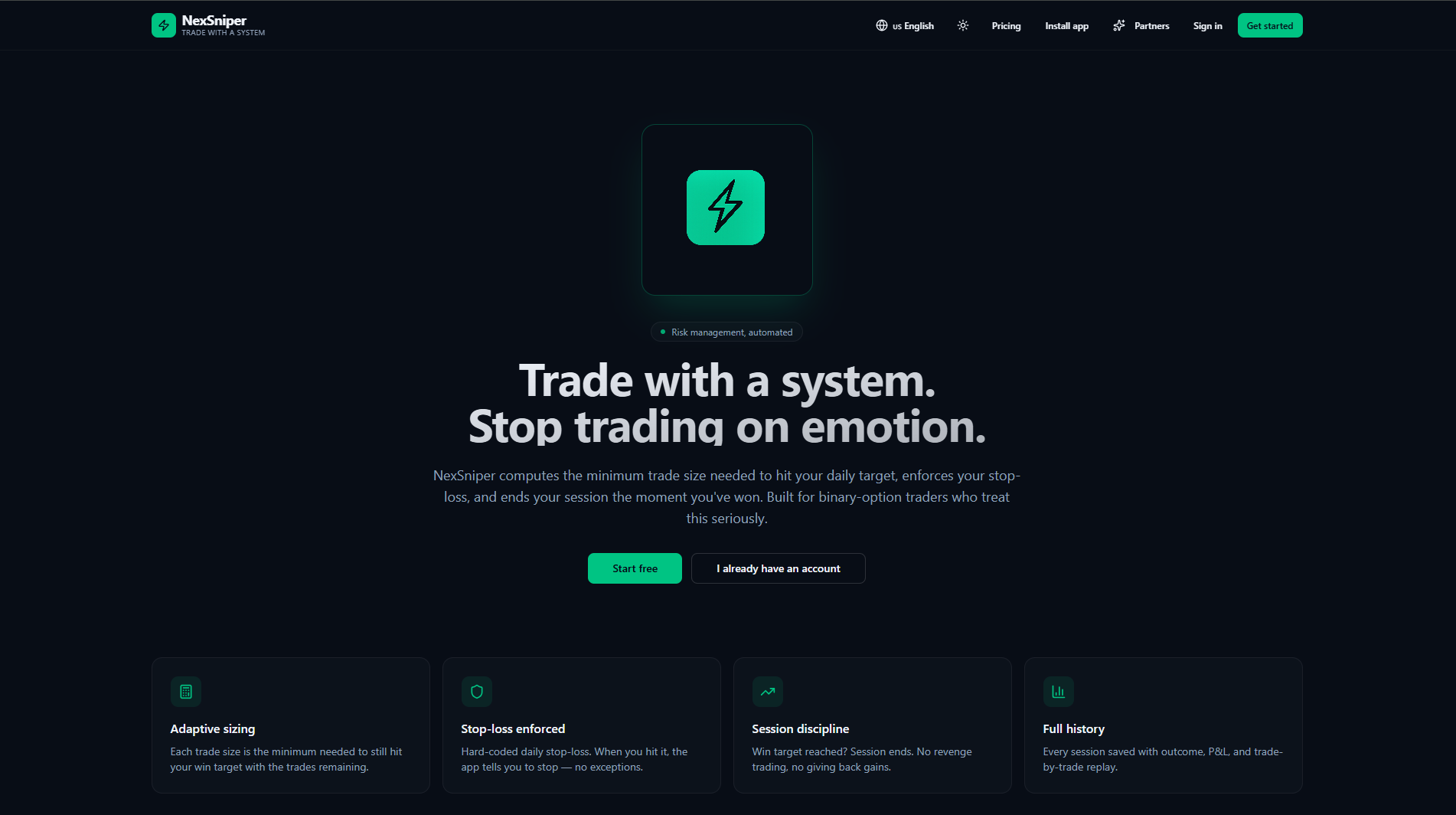 NexSniper website preview