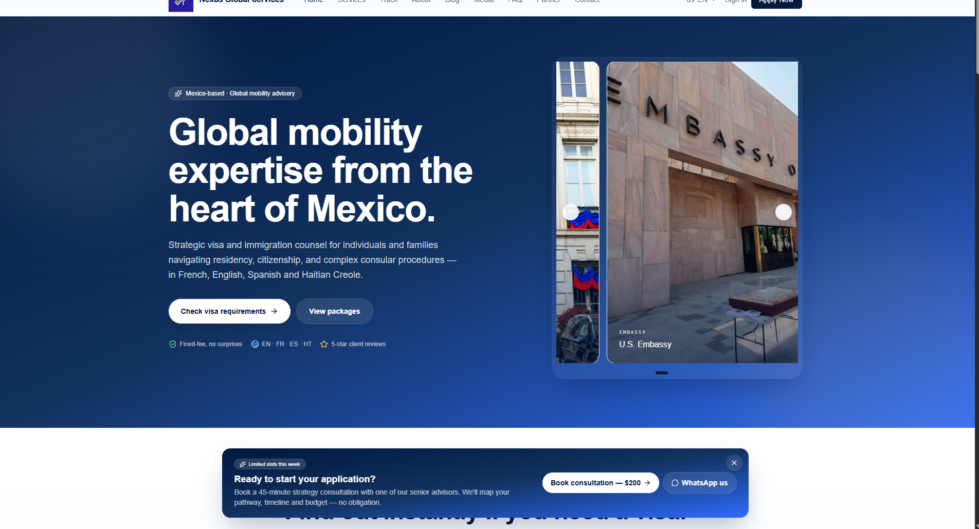 Nexus Global Services website preview